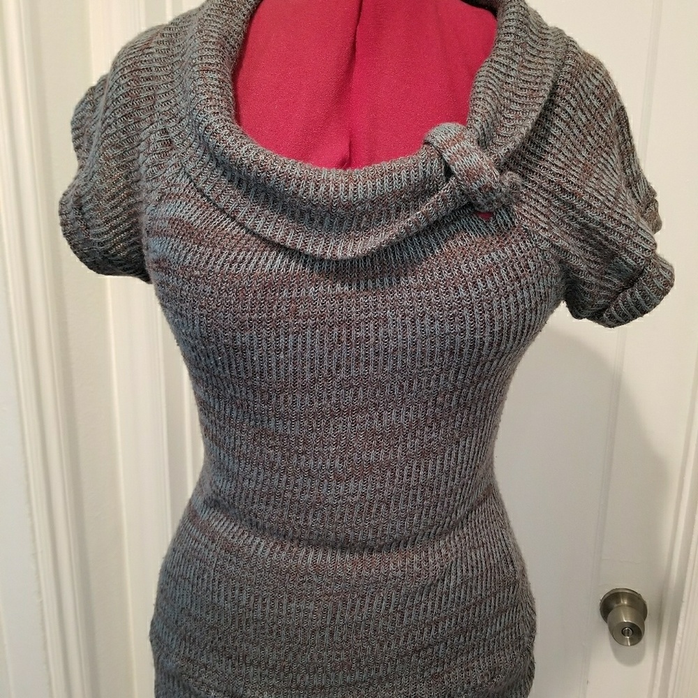 Knit cowl neck sweater